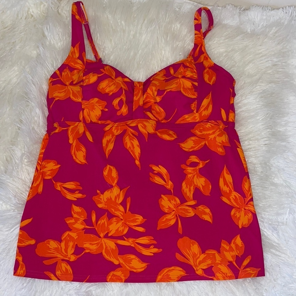 Lands End Tankini Floral Like New Sz 12